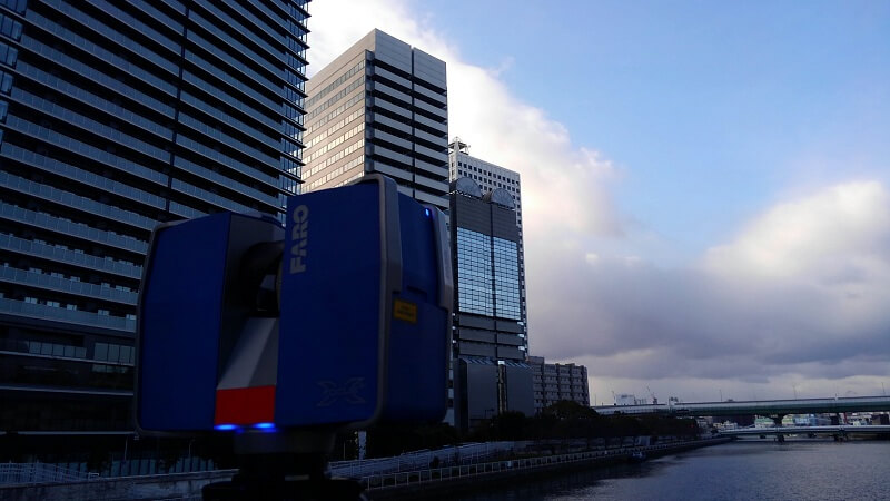 3Dレーザースキャナーで広範囲を一度に計測する際のポイント